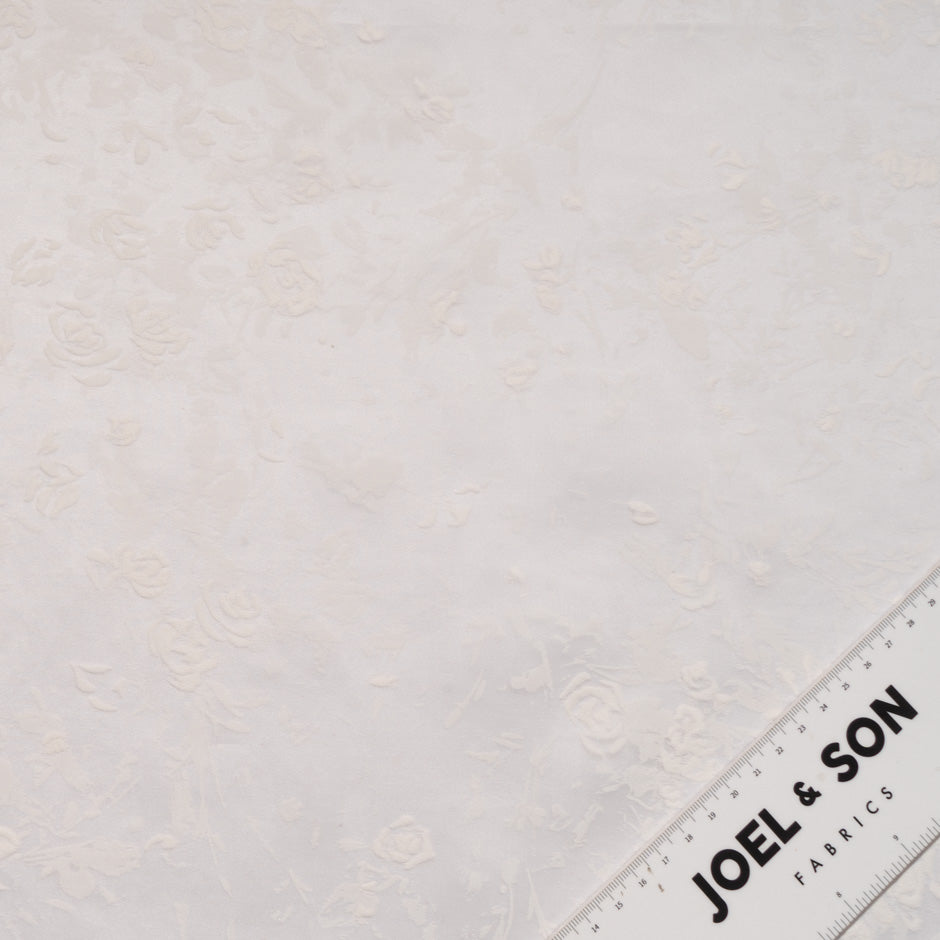 Ivory Floral Printed Pure Silk Organza