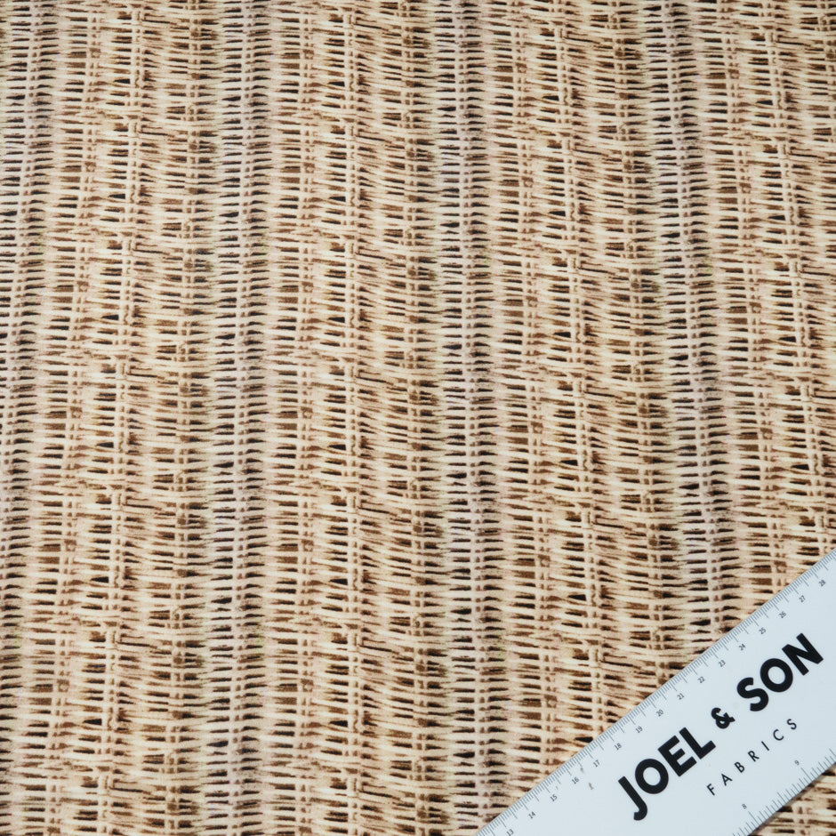 Wicker Wood Printed Silk Gazar