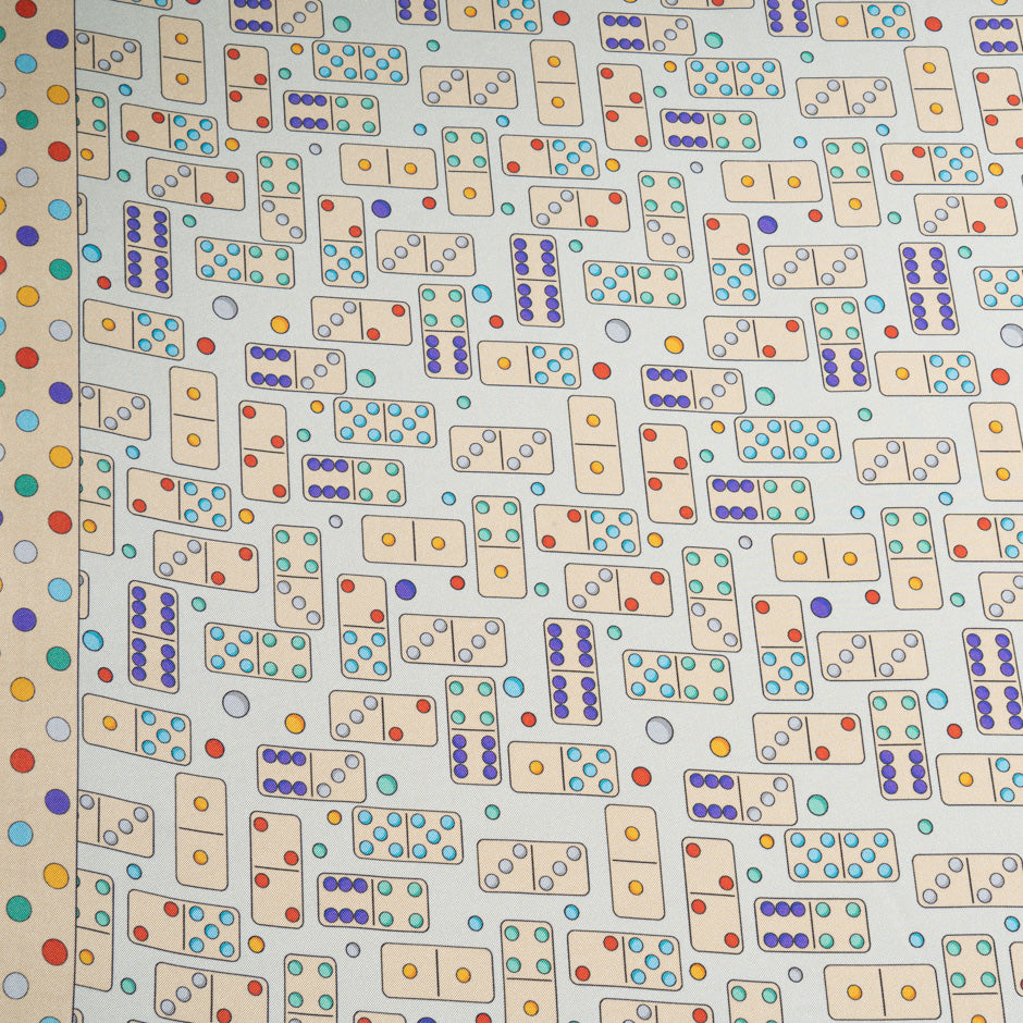 Domino Printed Pure Silk Twill (A 2.90m Piece)
