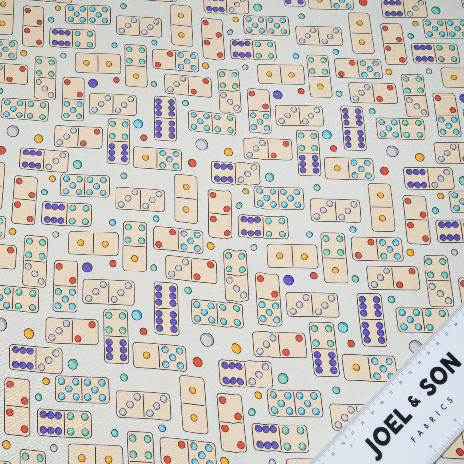 Domino Printed Pure Silk Twill (A 2.90m Piece)