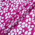 White Leaf Printed Magenta Pink Linen