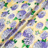Lavender Floral Printed Yellow Silk Jacquard
