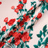 Red Rose Printed Baby Pink Silk Grosgrain Faille