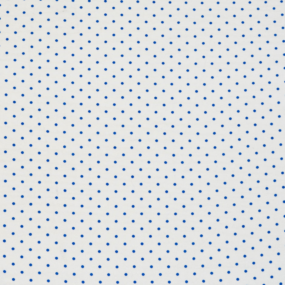Mini Blue Spotted Off-White Silk Crêpe de Chine