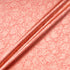 Salmon Double Faced Crêpe Floral Jacquard Microfibre