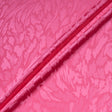 Fuchsia Pink Abstract Jacquard Microfibre Crêpe