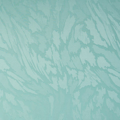 Soft Turquoise Abstract Jacquard Microfibre Crêpe