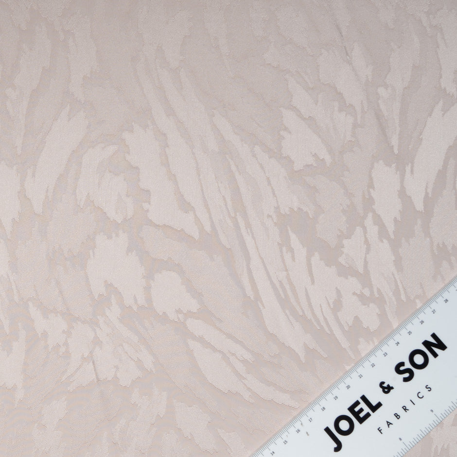 Muted Pink Abstract Jacquard Microfibre Crêpe (A 3m Piece)