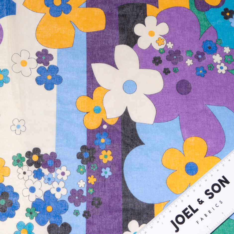 Retro Floral Printed Pure Cotton Voile