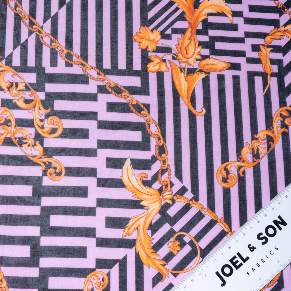 Pink & Black Printed Pure Cotton Voile