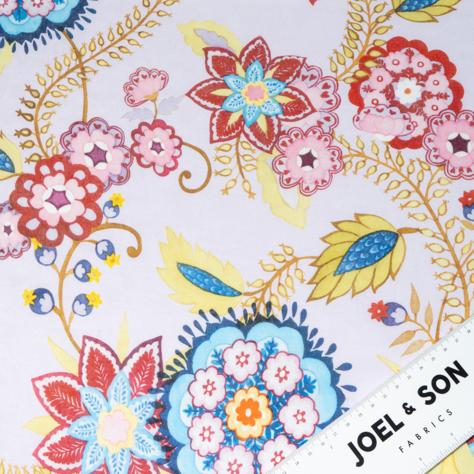 Multi Floral Printed Pure Cotton Voile