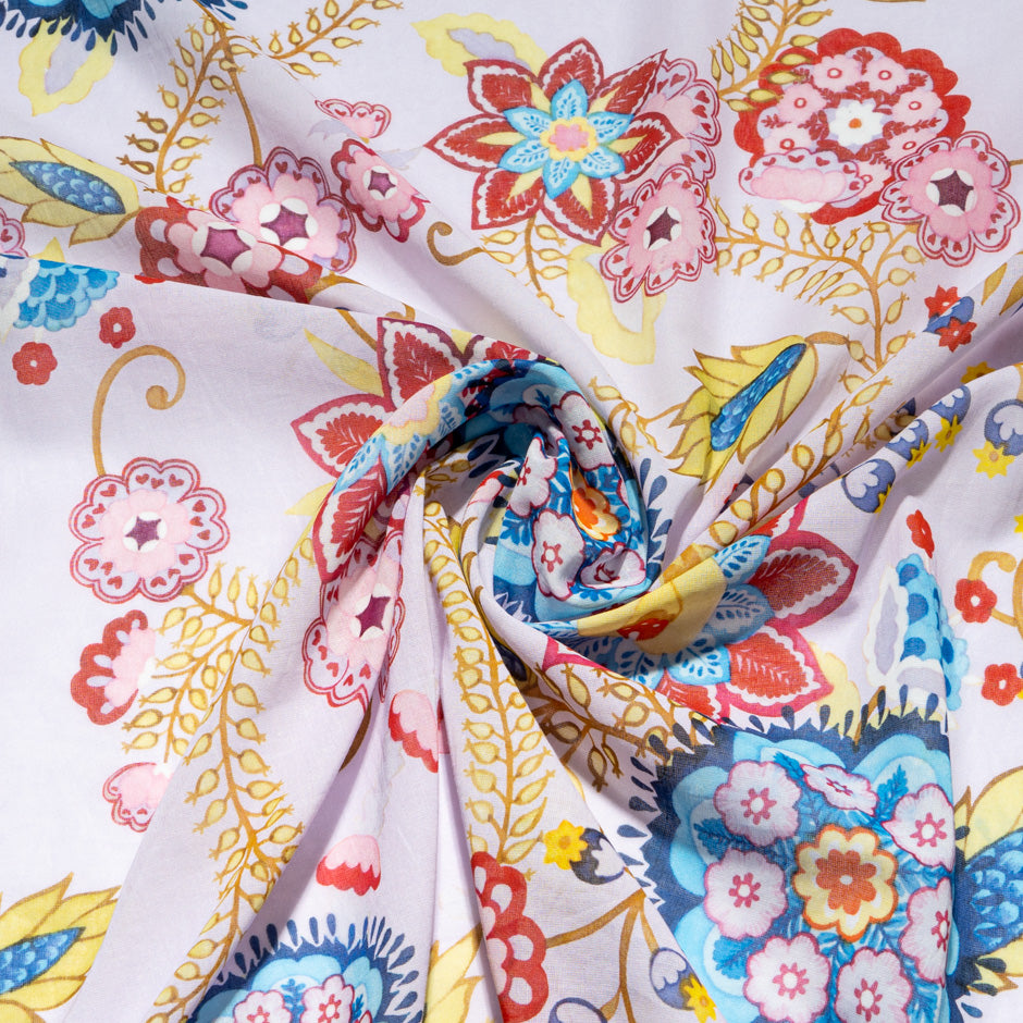 Multi Floral Printed Pure Cotton Voile