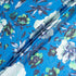 Floral Printed Deep Sky Blue Pure Cotton Voile