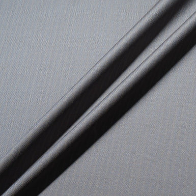 Beige Pinstripe Grey Superfine Pure Wool Suiting