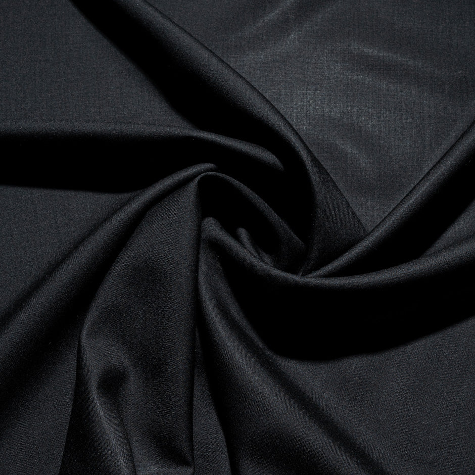 Jet Black Feather Light Pure Cashmere Suiting