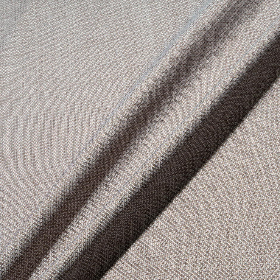 Soft Brown Jacquard Super 130s Tropical Wool