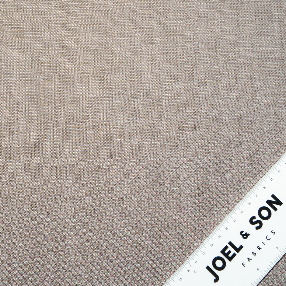 Light Brown Jacquard Super 130s Tropical Wool