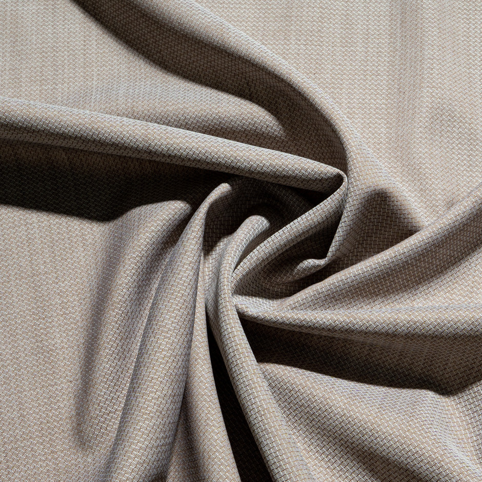 Light Brown Jacquard Super 130s Tropical Wool