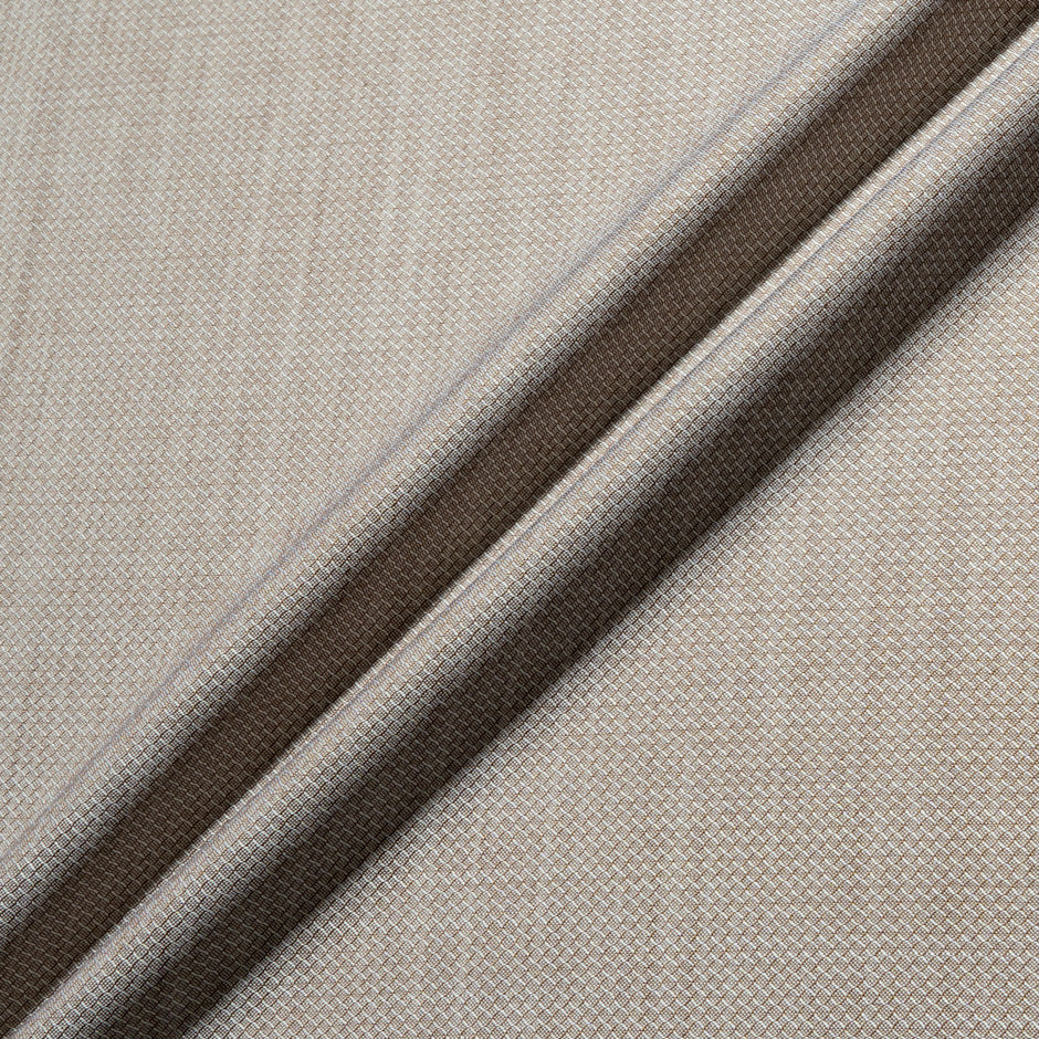 Light Brown Jacquard Super 130s Tropical Wool