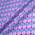 Purple, Pink & Blue Floral Geometric Printed Linen