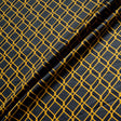 Yellow Geo Patterned Black/Grey Shirting Cotton
