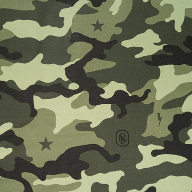 Green Camouflage Printed Shirting Cotton