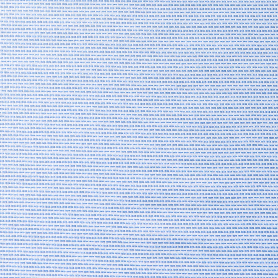 Rich Blue 'Stitch' Jacquard Pure Cotton