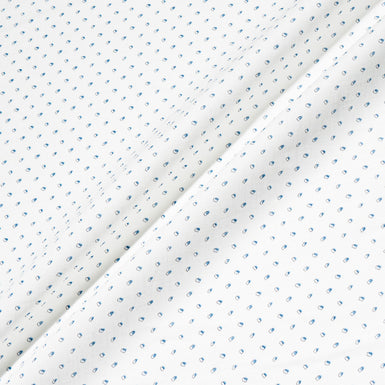 Irregular Spotted White Pure Linen Shirting