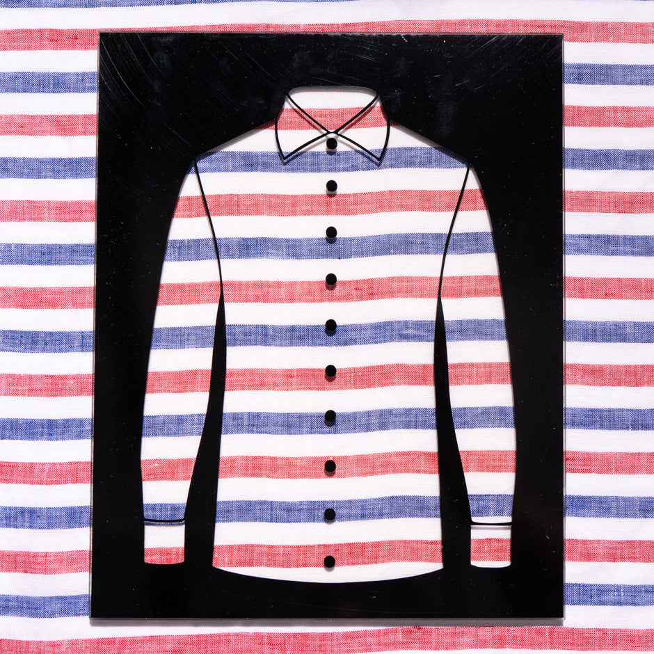 Red, White & Blue Candy Striped Pure Linen
