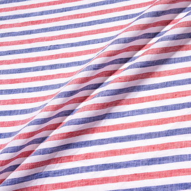 Red, White & Blue Candy Striped Pure Linen