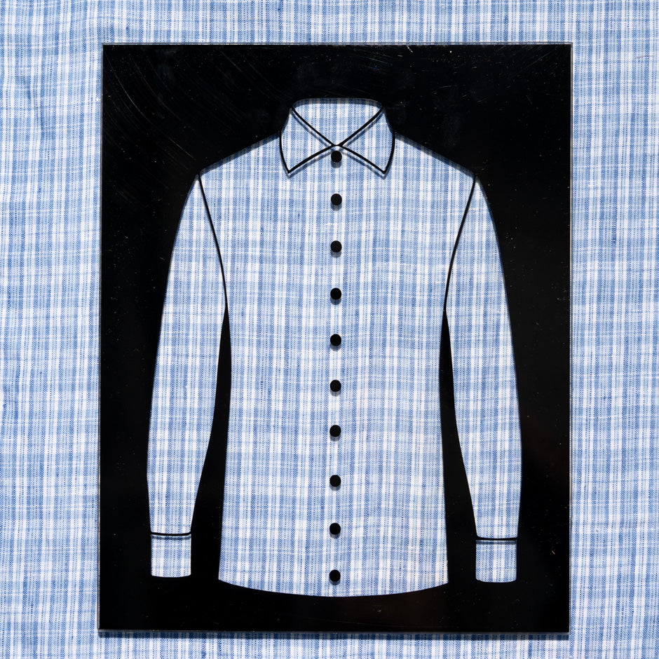 Blue Prince of Wales Checkered Pure Linen