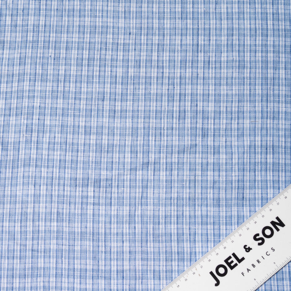 Blue Prince of Wales Checkered Pure Linen