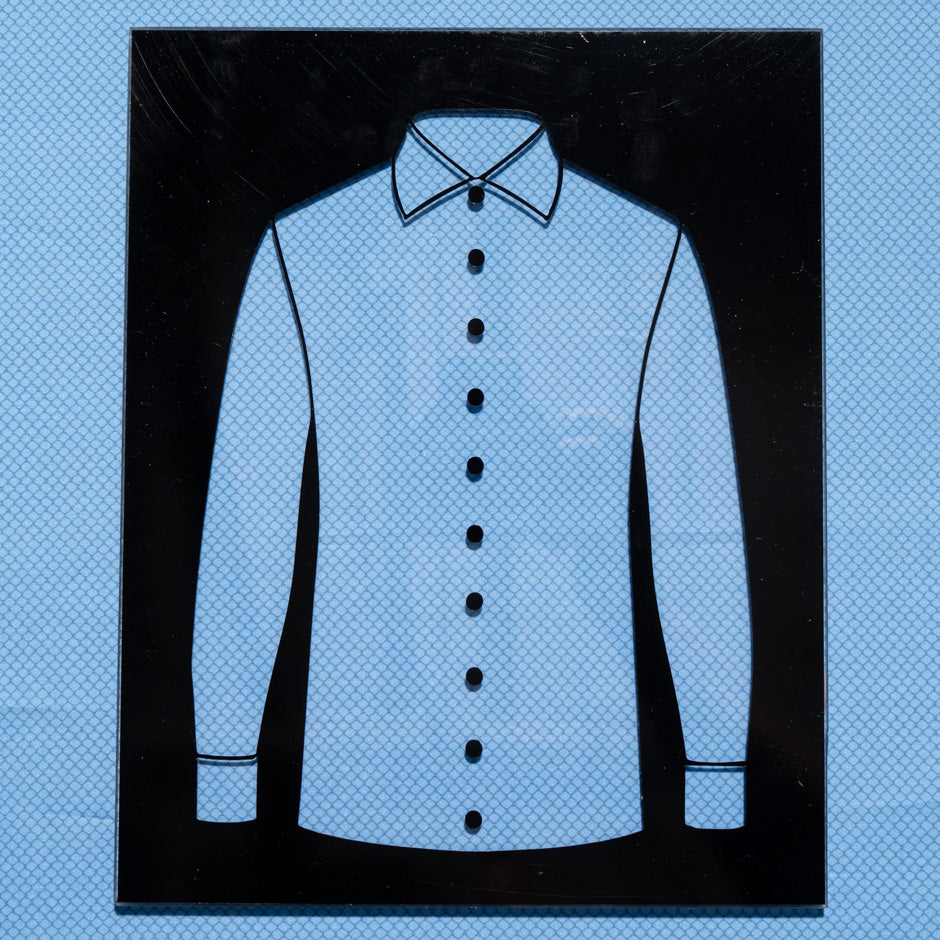 'Mesh' Printed Sky Blue Pure Cotton