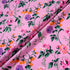 Floral Printed Candy Pink Gingham Pure Cotton (A 2.30m Piece)