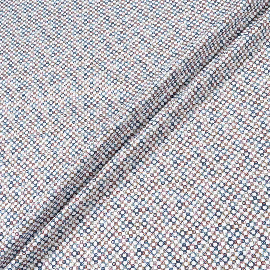 Multi-Coloured Link Printed Pure Cotton Shirting (A 2.30m Piece)
