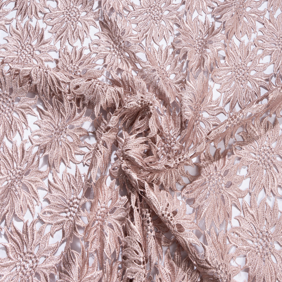 Dusty Pink 'Sunflower' Guipure Lace