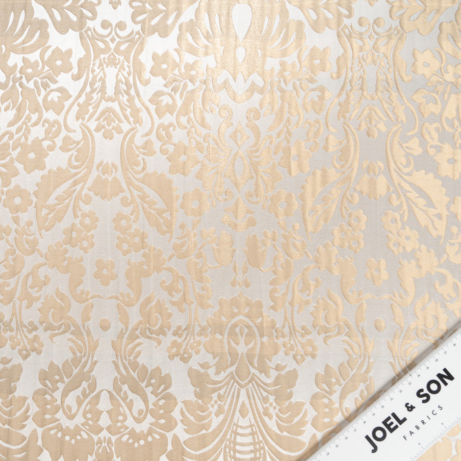 Beige Baroque Style Jacquard Brocade