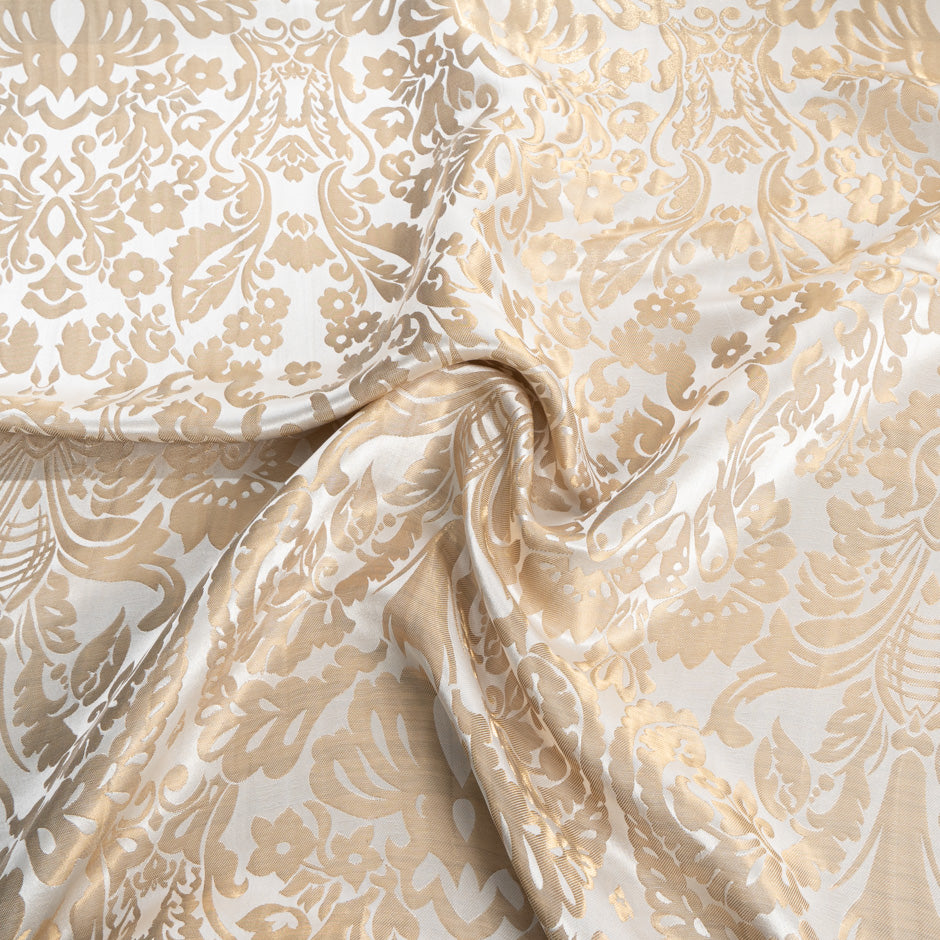 Beige Baroque Style Jacquard Brocade