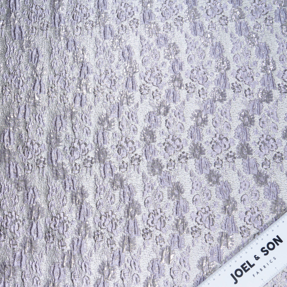 Dusty Lavender Floral Metallic Cloqué