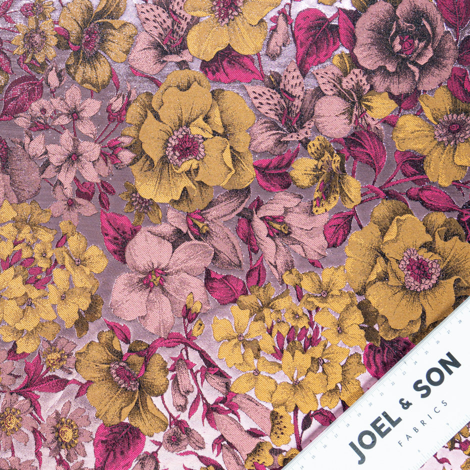 Dusty Pink & Gold Floral Brocade (A 2.75m Piece)