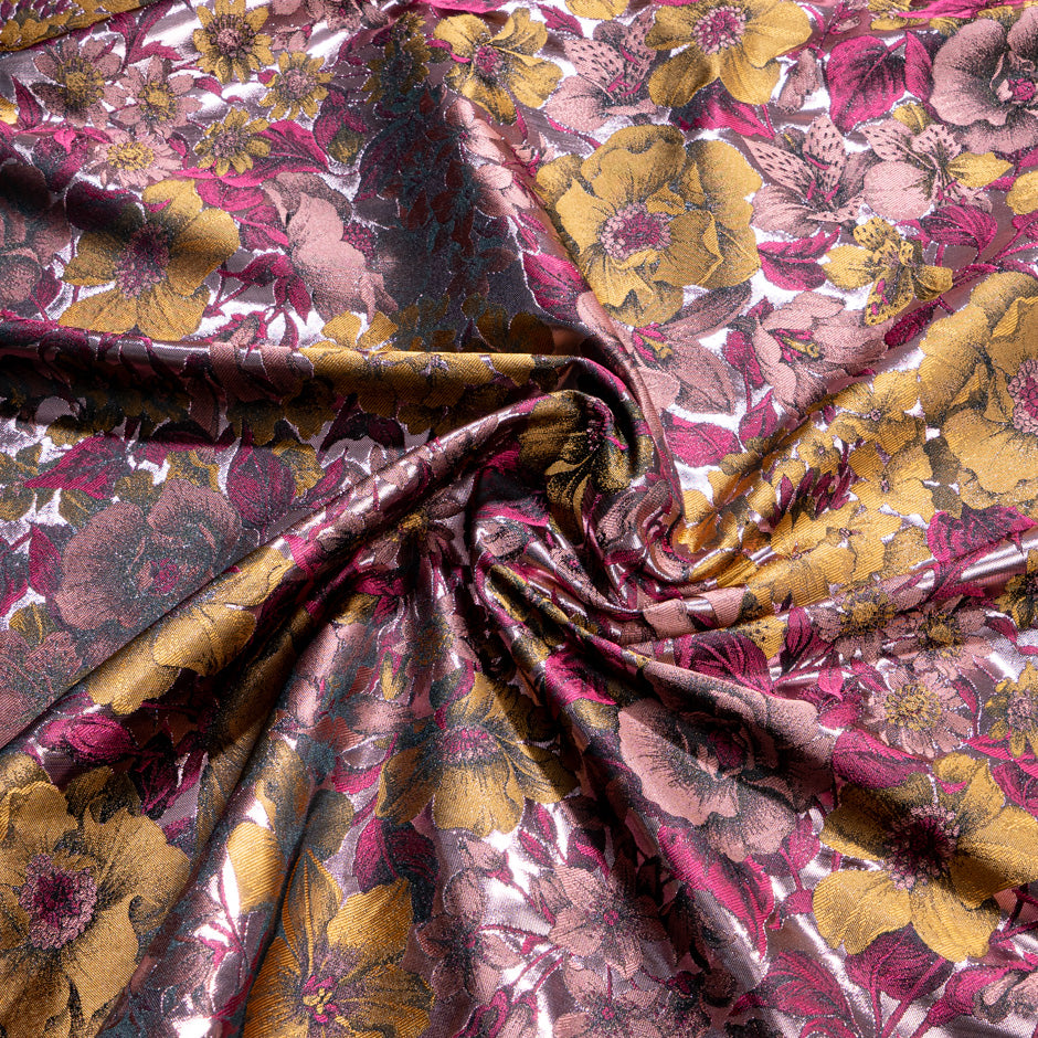 Dusty Pink & Gold Floral Brocade (A 2.75m Piece)
