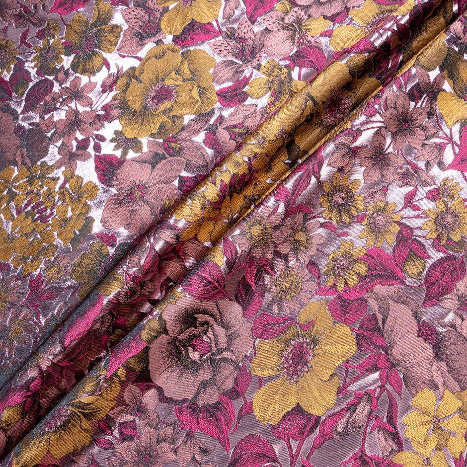 Dusty Pink & Gold Floral Brocade (A 2.75m Piece)