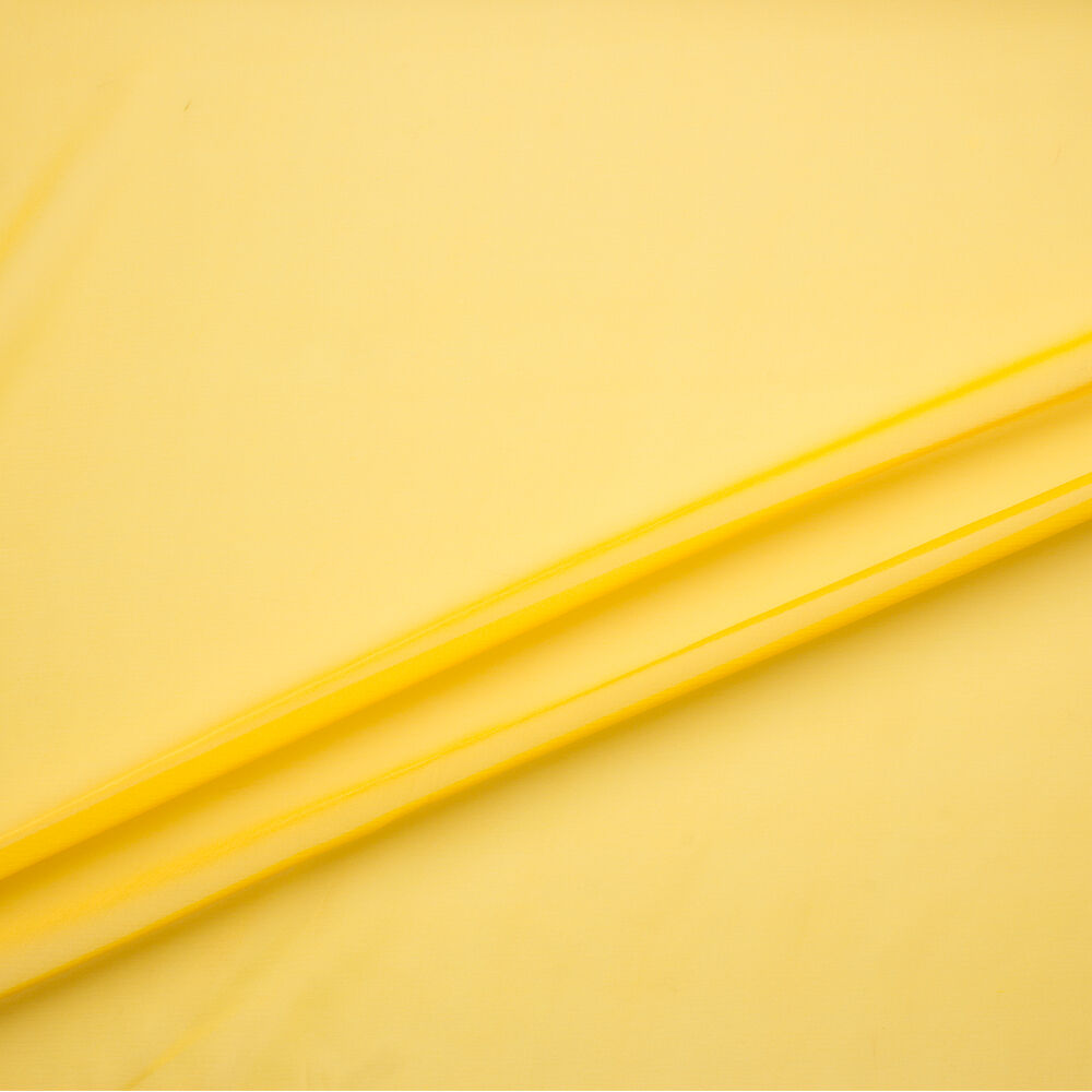 Bright Lemon Yellow Silk Chiffon (A 2m Piece)