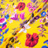 Vibrant Floral Printed Rich Yellow Luxury Cotton