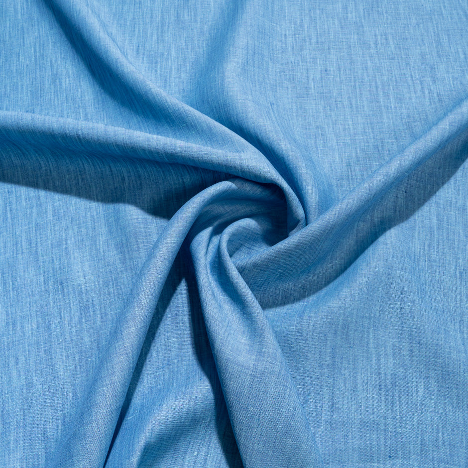 Plain Sky Blue Italian Pure Linen
