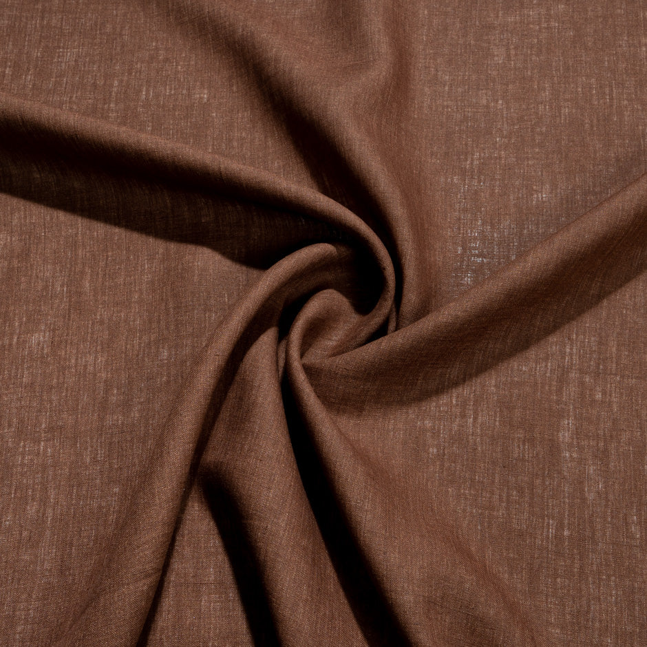 Burnt Brick Plain Italian Pure Linen