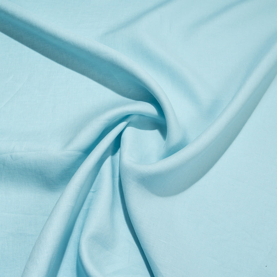 Ice Blue Plain Italian Pure Linen