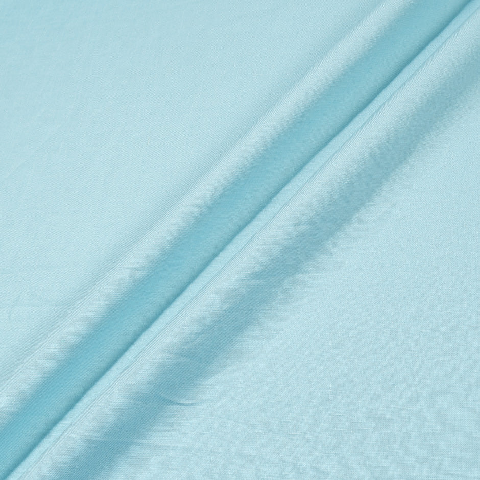 Ice Blue Plain Italian Pure Linen