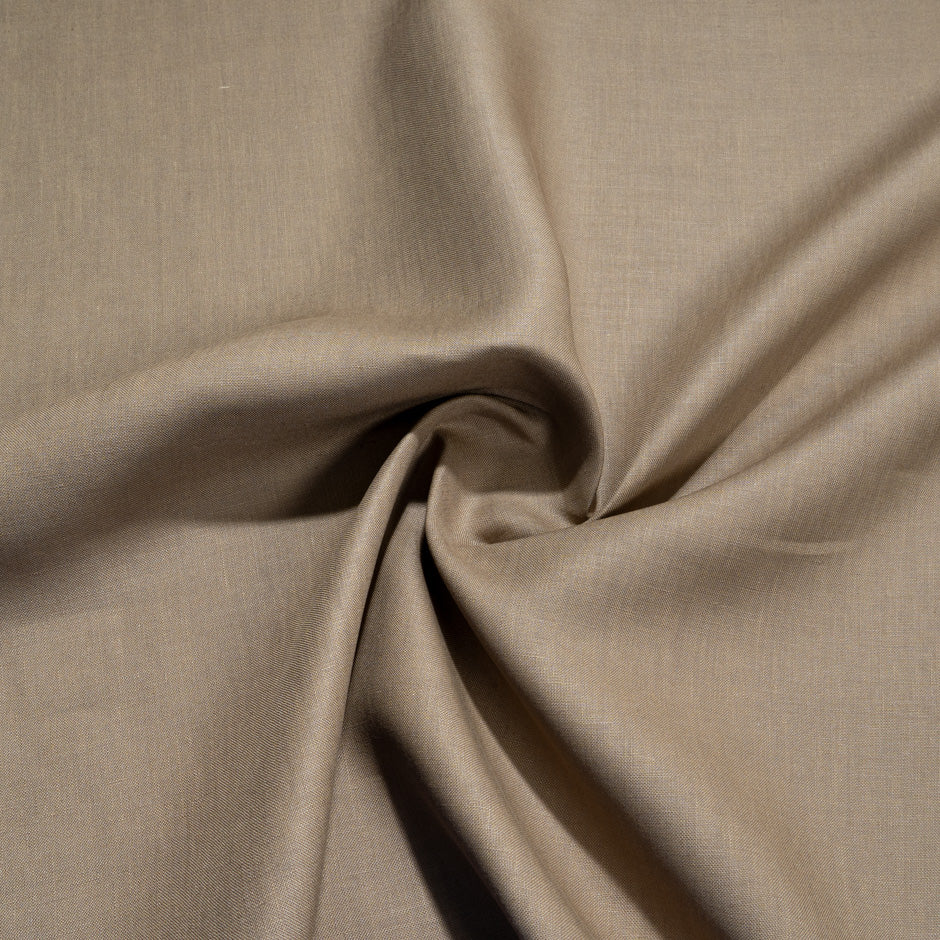 Deep Taupe Plain Italian Pure Linen
