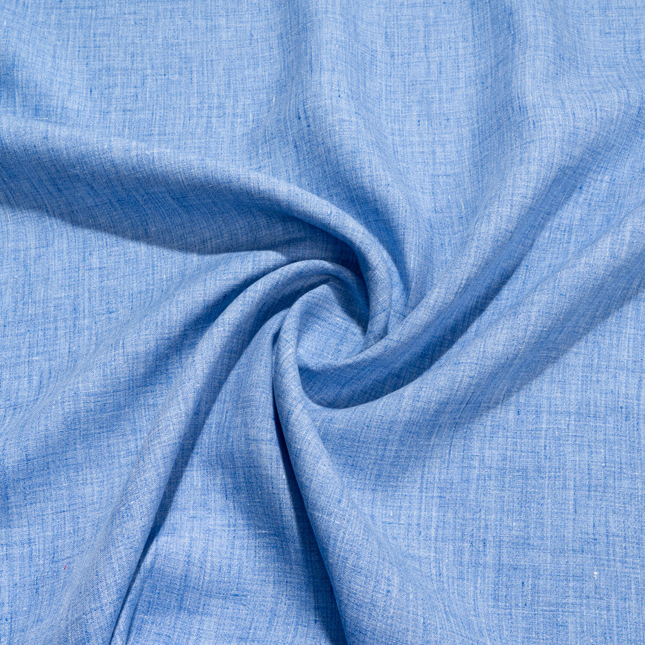 Ink Blue Woven Pure Linen